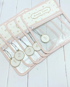 Bolsita Transparente Blanca Estrellas Palo Rosa - tienda online