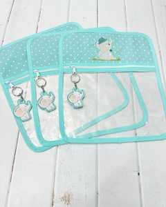 Bolsita Transparente Temática Elefantito Verde Puntos - comprar online