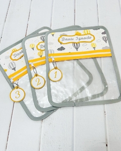 Bolsita Transparente Globos Aeroestaticos Amarillo - comprar online