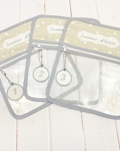 Bolsita Transparente Estrellas y Lunas Gris - comprar online