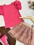 CONJUNTO FEMININO INFANTIL BLUSA E SAIA