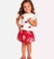 CONJUNTO INFANTIL FEMININO COM APLIQUE DE FLORES MILON