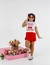 Conjunto Infantil Menina Verão Laço Cerejeira Confortável