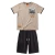CONJ INFANTIL MASC CAMISETA MG CURTA ESTAMPA LOCALIZADA E BERMUDA C/BOLSO EM MOLETOM S/FELPA KYLY - Timo Moda Kids