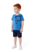 CONJ JUVENIL MASC CAMISETA MG CURTA SILK FRASE EM MEIA MALHA E BERMUDA EM MOLETOM CARECA TILEESUL