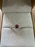 Anel em Ouro Branco 18k com Rubelita e Diamantes