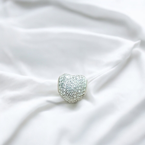 Charm Corazón Circón Rosa