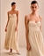 Vestido Mullet Bege em Liocel
