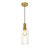 Lámpara Colgante Techo Cristal Moderna Elegante Dorada Led