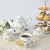 Vajilla Te Cafe Porcelana Floral 4 Personas Moderno Elegante - comprar en línea