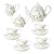 Vajilla Te Cafe Porcelana Floral 4 Personas Moderno Elegante