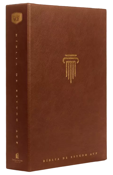 Bíblia de Estudo ACF, Couro-soft marrom | Comentários da King James Study Bible