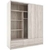 Placard corredizo 1,80mts Premium 2ptas 3 cajones