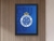 Quadro do Clube Cruzeiro com Efeito Azul com moldura - comprar online