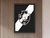Quadro do Vasco com Fundo Preto e Branco com moldura