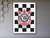 Quadro do Corinthians com Fundo Xadrez com moldura na internet