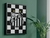 Quadro do Santos com Fundo Xadrez com moldura - loja online