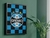 Quadro do Grêmio com Fundo Xadrez com moldura - loja online