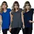 Kit 3 Blusas Manga Curta Para Prática Esportiva Feminina