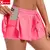 Short Feminino de cintura alta estiramento atlético treino ativo fitness