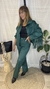 CAMPERA VERDE GAMUZA CON FLECOS