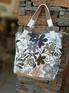 Bolso bordado Roma blanco