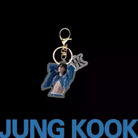 Paquete de 10 BTS Jungkook Llavero de Acrilico Fanmade Ver Chamarra Mezclilla