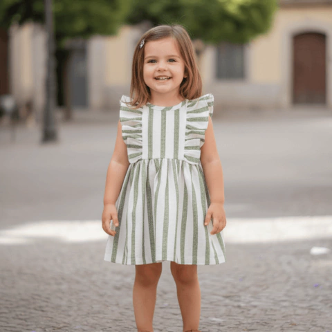 Vestido Alba Lino -Verde- - comprar online