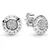 Aretes Pandora Logo Insignia Pendientes Botón Plata