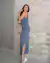 Vestido Muscle Tee Longo Cinza em Malha Ribana Canelada - Charme Moda feminina