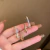 Par de Aros Doble Tira c/ Strass -5