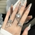Set Anillos x3 Moon and Chains- 5