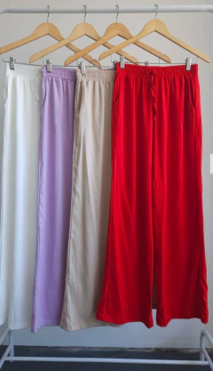 pantalon de lino con elastico
