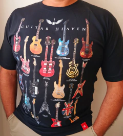 Remera hombre guitarras