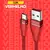 Cabo Micro USB V8 Turbo 3.6A – 2 Metros – Revestimento em Nylon Trançado – Knup - Vermelho - comprar online