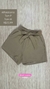 Short Alfaiataria Laço com elástico | Marsala e Bege - comprar online