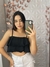 Cropped babados duna | Preto - comprar online
