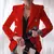 Blazer fino monocromático para mulheres, jaqueta de manga comprida para senhora