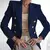 Blazer fino monocromático para mulheres, jaqueta de manga comprida para senhora na internet