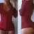 Imagem do Bodysuit de algodão gola V feminino, macacão sexy, macacão com nervuras, quen
