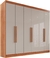 Guarda-roupa Casal 6 Portas 2 Gavetas França Cinamomo/Off-White - comprar online