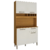 Armário de Cozinha 4 Portas 1 Gaveta Pinot Amêndoa/Off White - Moveis ronipa - comprar online