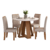 Conjunto de móveis para sala de jantar Ayla Creme Dj com 4 cadeiras - comprar online