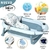 Tina Bañera Plegable Piscis Con Termómetro + 5 accesorios - Delufi Importaciones