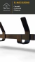 Imagen de Perchero de pared de hierro moderno J 4 perchas negro