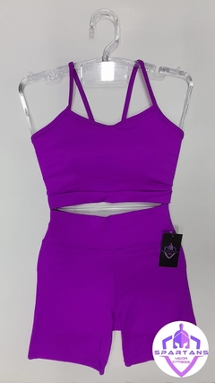Conjunto Short Poliamida Canelado - comprar online