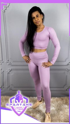 Conjunto Calça Jacquard Poliamida Top Manga Longa - comprar online
