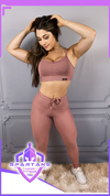 Conjunto Calça Suplex Fumê Top Luz com Cás