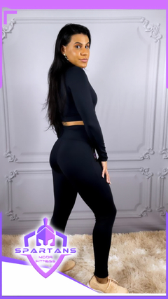 Conjunto Calça Jacquard Poliamida Top Manga Longa - comprar online