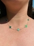 Choker 5 Trevos Verde - Prata 925 - comprar online